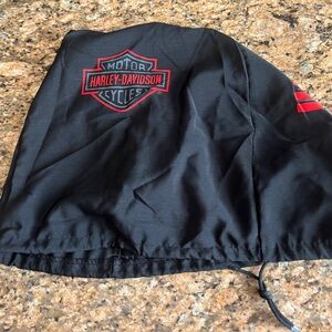 Harley Davidson Motorcycle Helmet Dust Cover Bag Drawstring Black and Red.